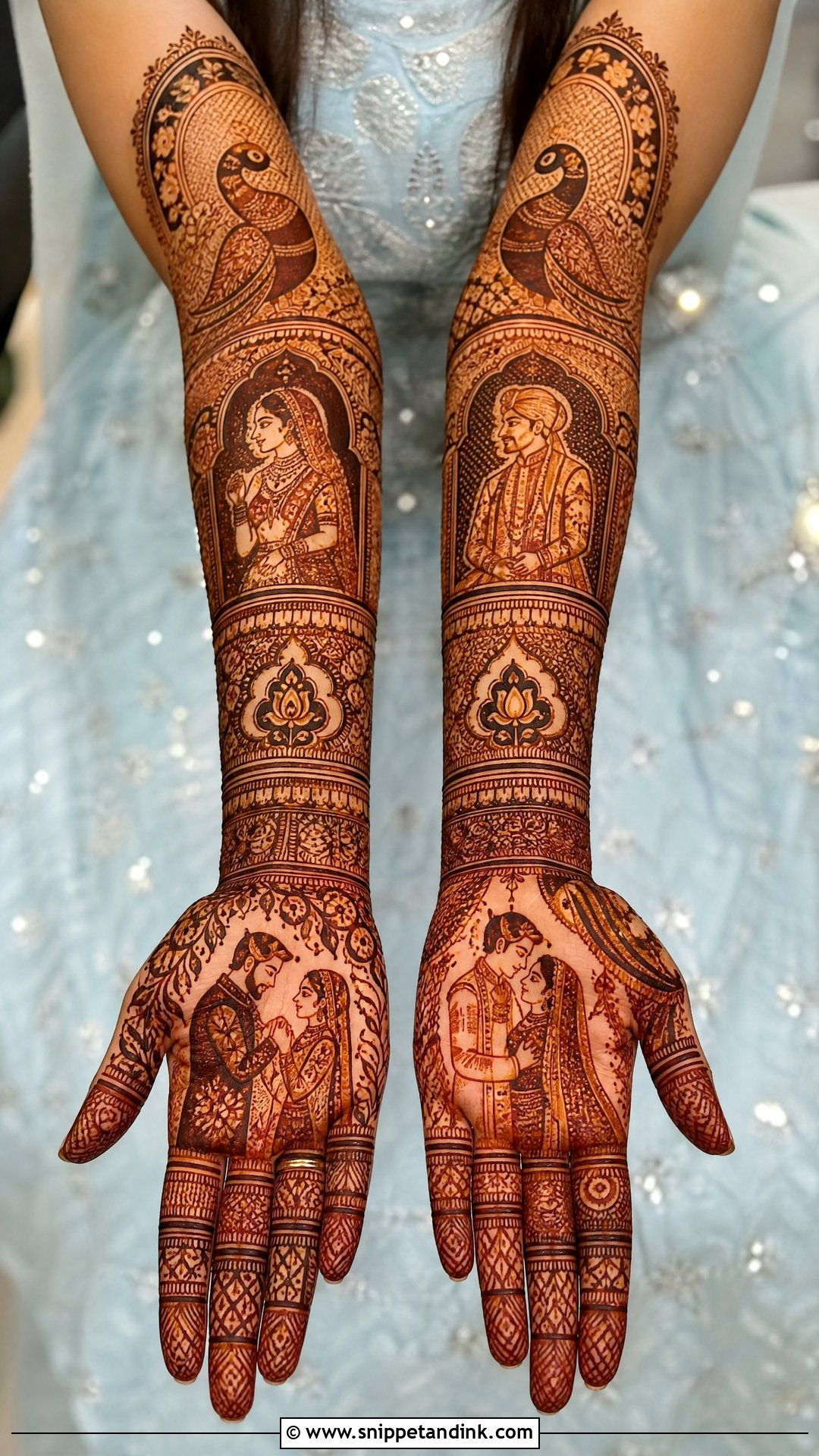 Full Arm Bridal Mehndi Design - Snippet and Ink - 30 Mehndi Designs for Bride