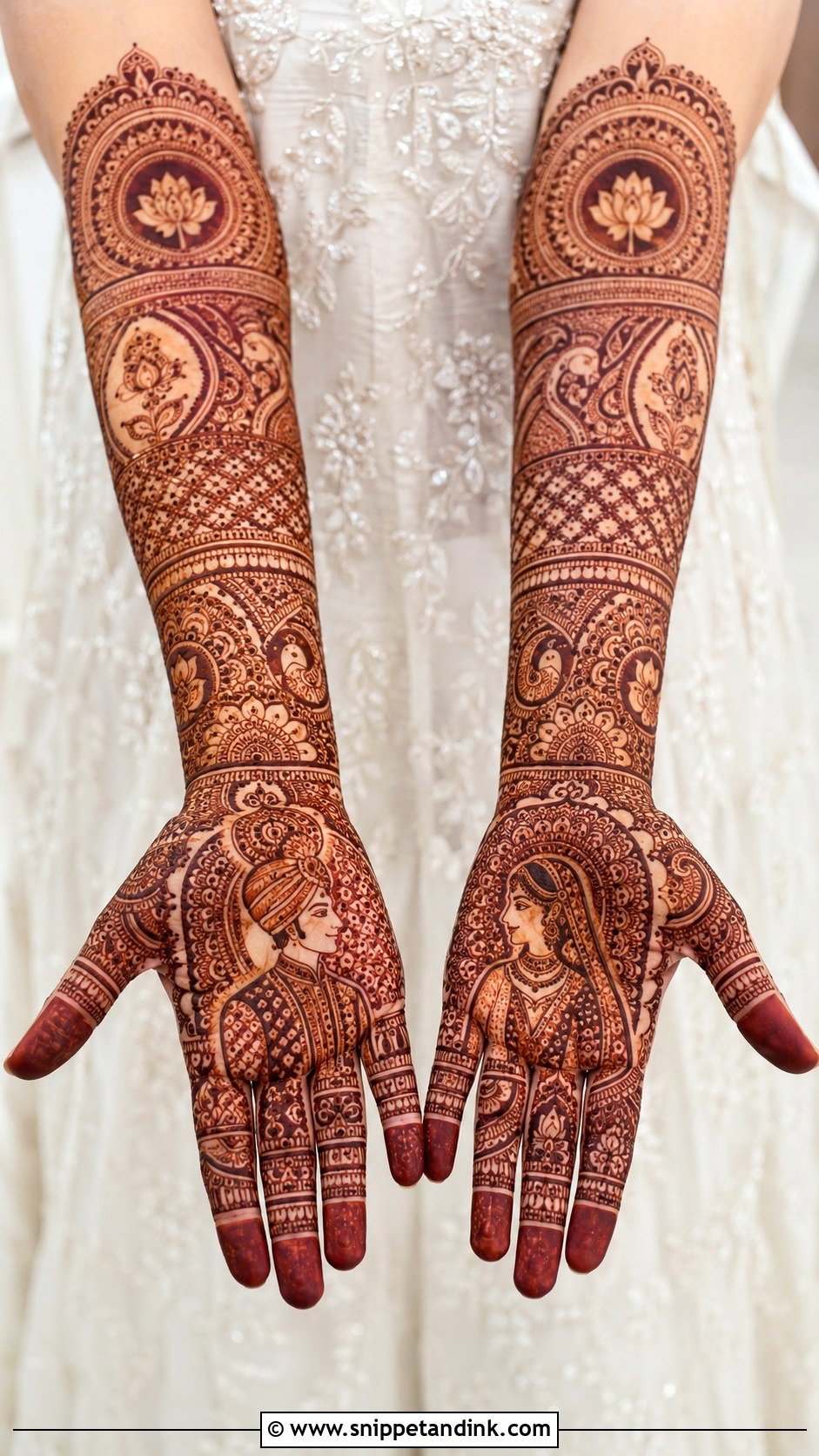 Full Arm Bridal Mehndi Design - Snippet and Ink - 35 Trending Mehndi Designs