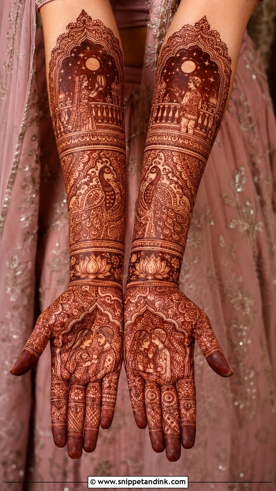 Full Arm Karva Chauth Mehndi Design - Snippet and Ink - 35 Karva Chauth Mehndi Designs