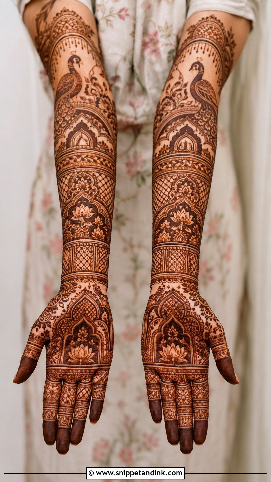 Full Arm Mehndi Design - Snippet and Ink - 35 Latest Mehndi Designs