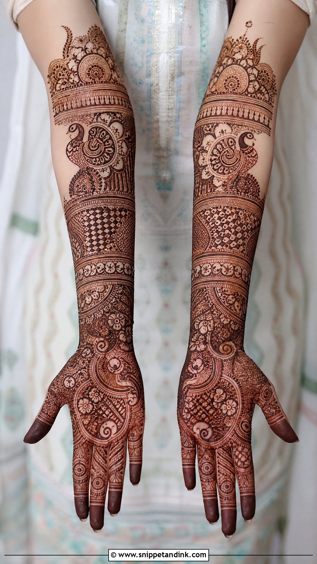 Full Arm Mehndi Design - Snippet and Ink - 35 Unique Mehndi Designs