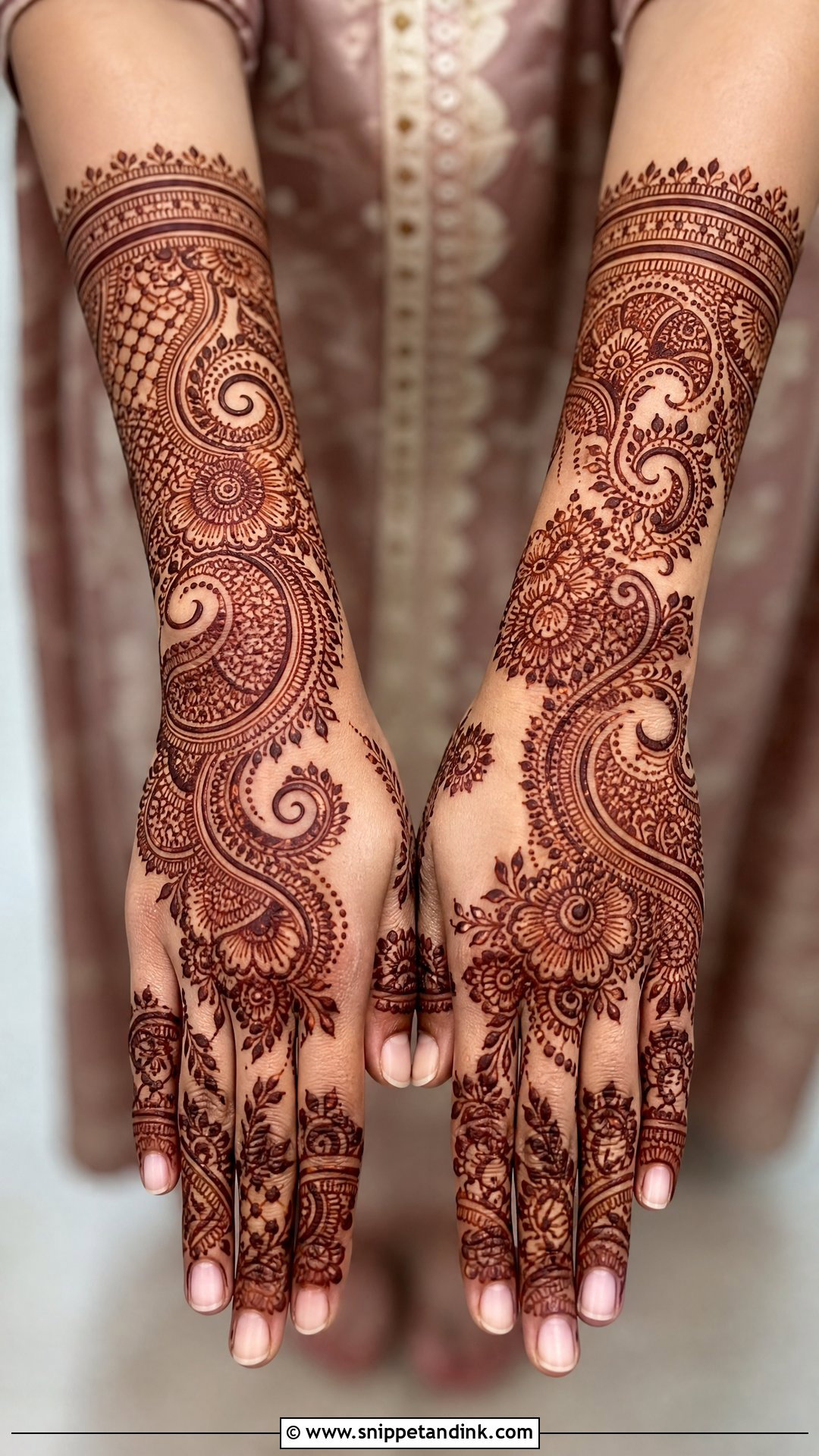 Full Back Hand Bridal Mehndi Design - Snippet and Ink - 20 Latest Bridal Back Side Mehndi Design Ideas