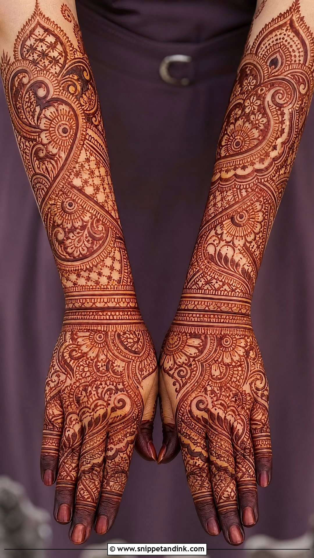 Full Back Hand Bridal Mehndi Design - Snippet and Ink - 25 Back Bridal Mehndi Designs