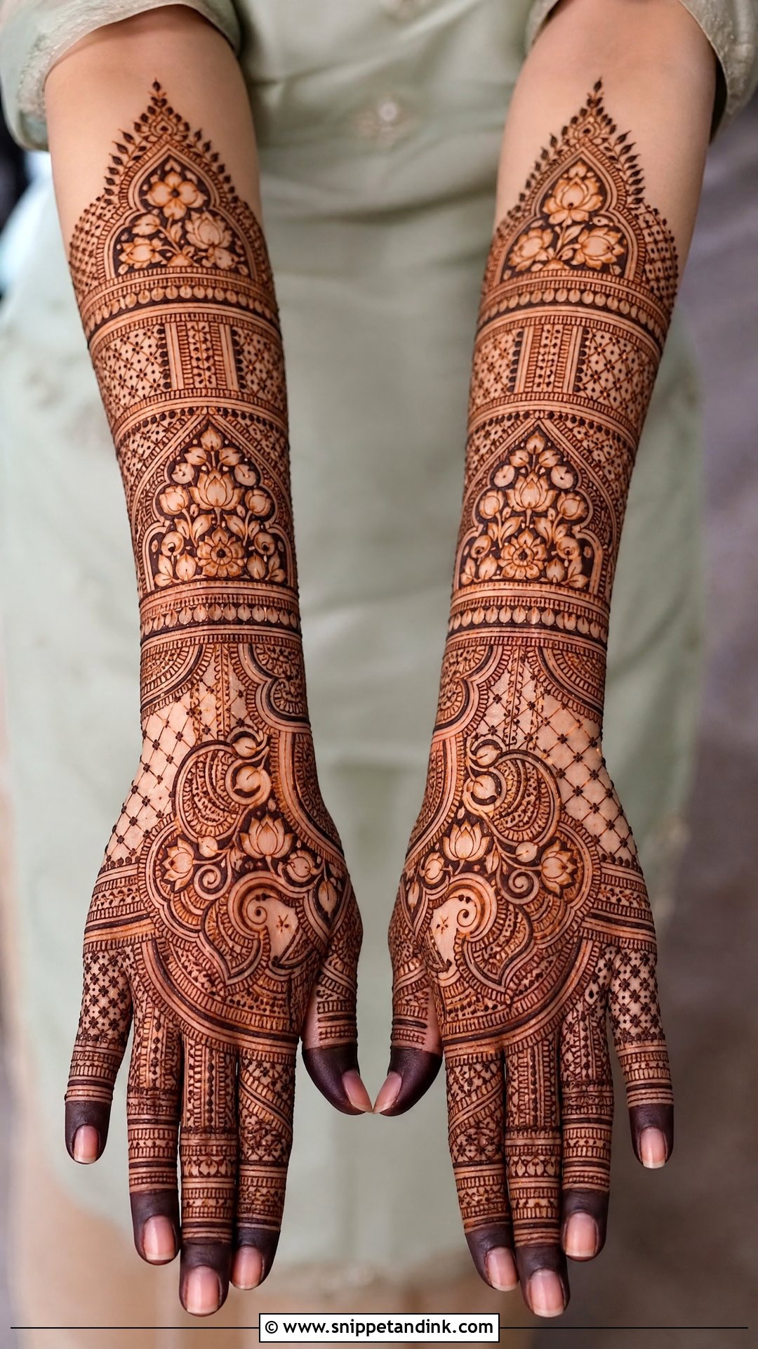 Full Back Hand Bridal Mehndi Design - Snippet and Ink - 25 New Bridal Back Hand Mehndi Designs