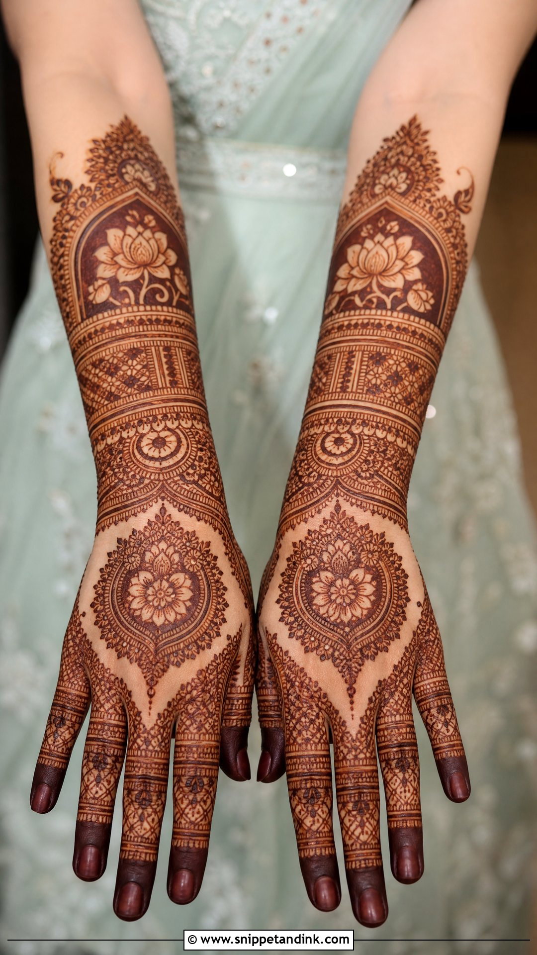 Full Back Hand Dulhan Mehndi Design - Snippet and Ink - 25 Dulhan Back Hand Mehndi Designs