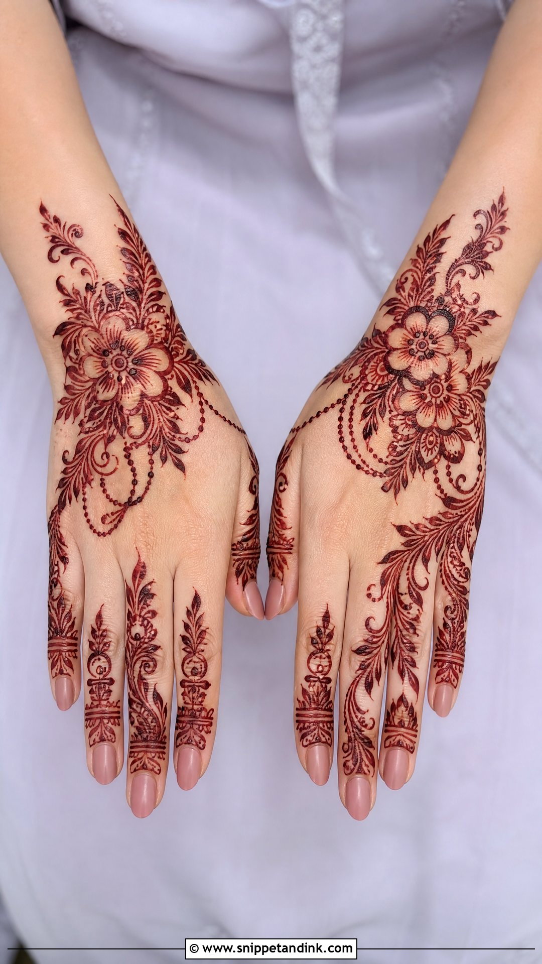 Full Back Hand Eid Mehndi Design - Snippet and Ink - 30 Full Back Hand Mehndi Designs