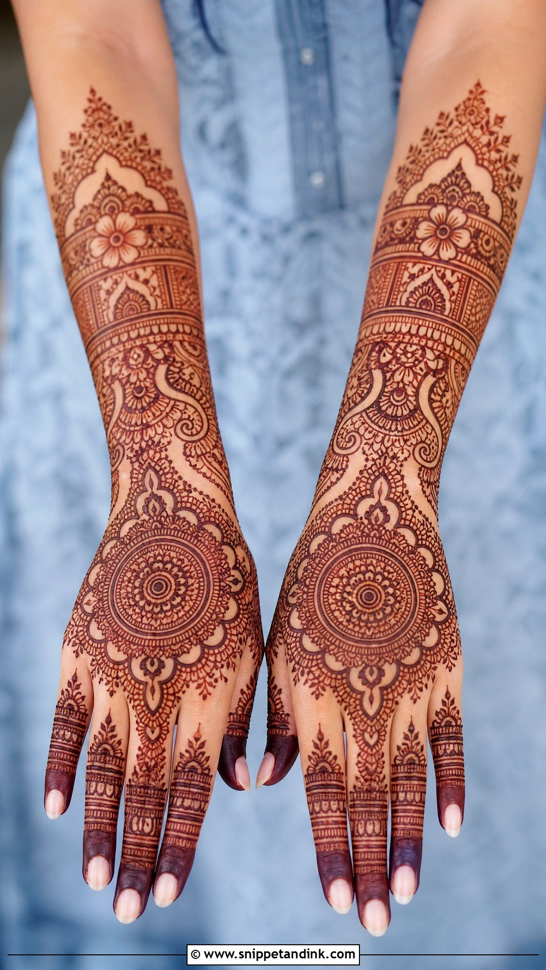Full Back Hand Engagement Mehndi Design - Snippet and Ink - 20 Back Hand Engagement Mehndi Designs