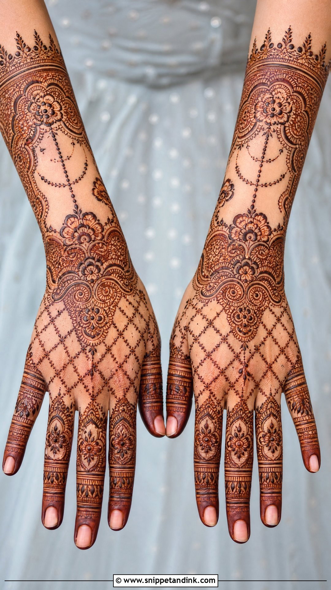 Full Back Hand Jaali Mehndi Design - Snippet and Ink - 30 Full Back Hand Mehndi Designs