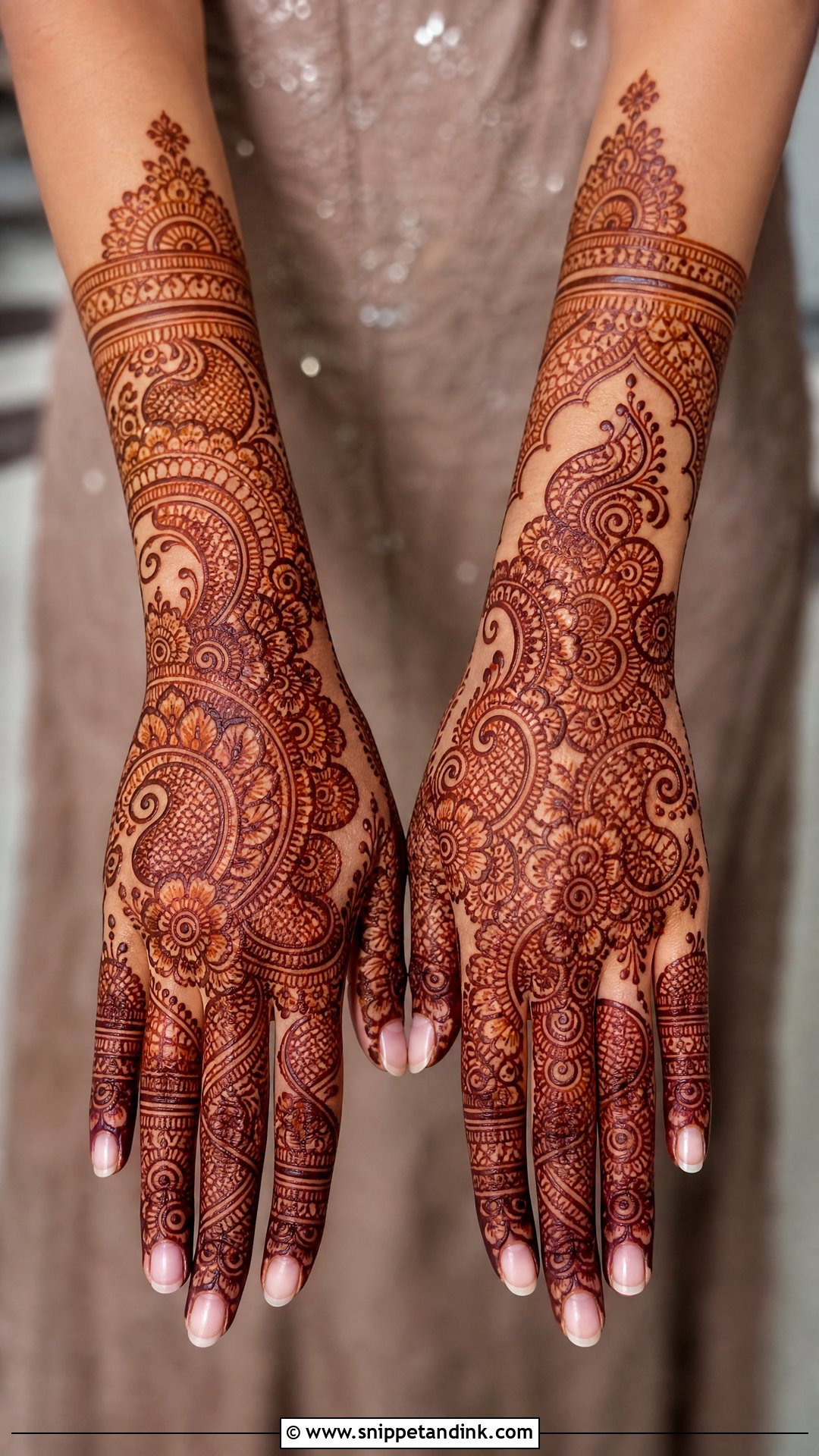 Full Back Hand Marwari Mehndi Design - Snippet and Ink - 30 Full Back Hand Mehndi Designs