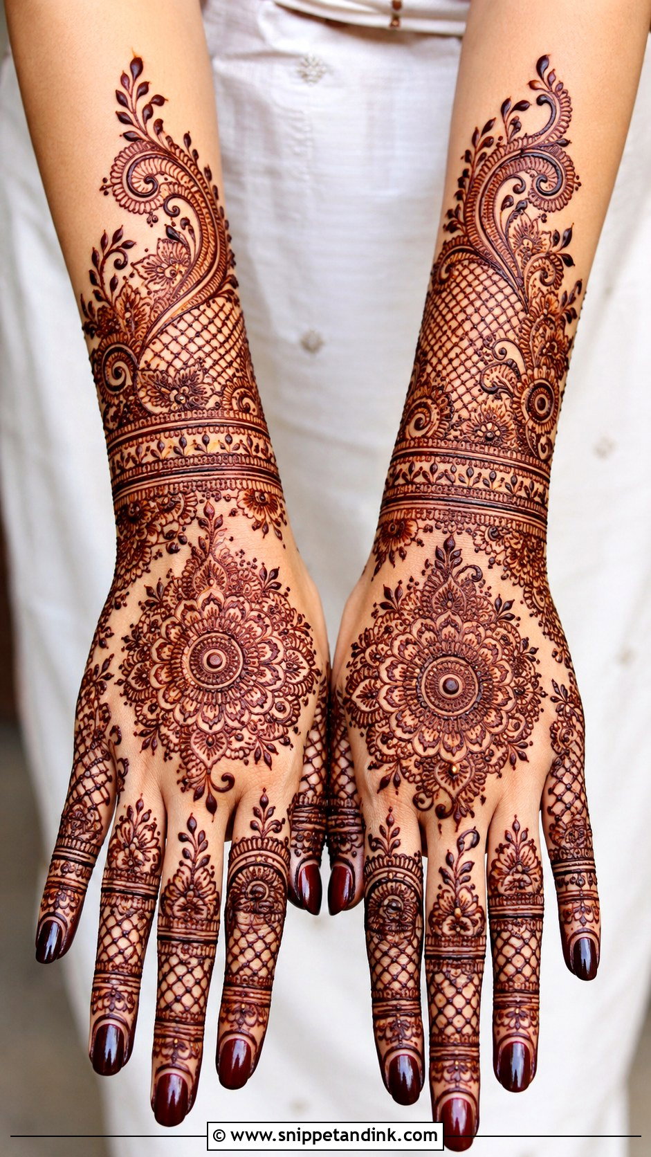 Full Back Hand Mehndi Design - Snippet and Ink - 35 New Mehndi Designs