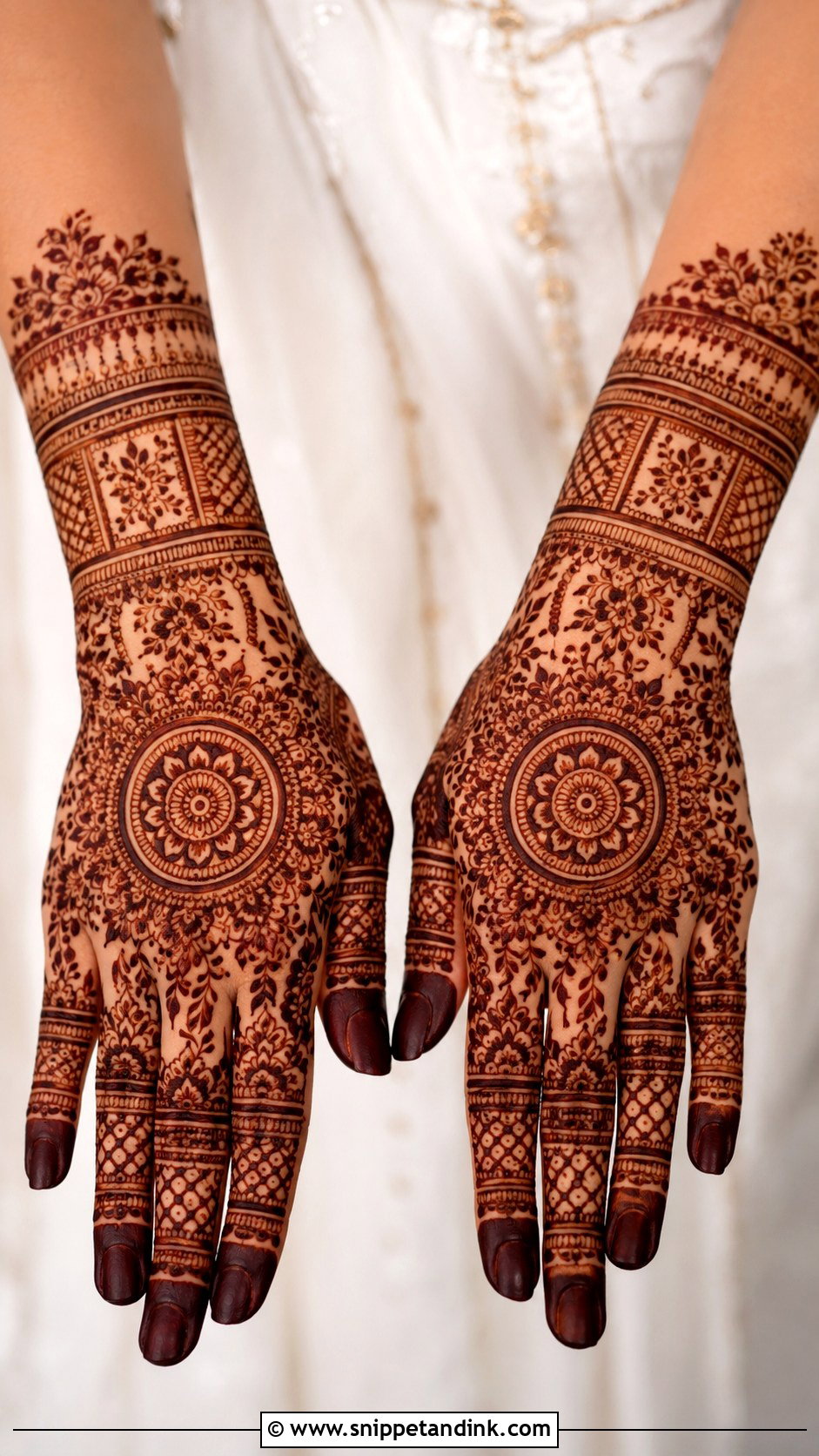 Full Back Hand Mehndi Design - Snippet and Ink - 30 Aesthetic Back Hand Mehndi Designs