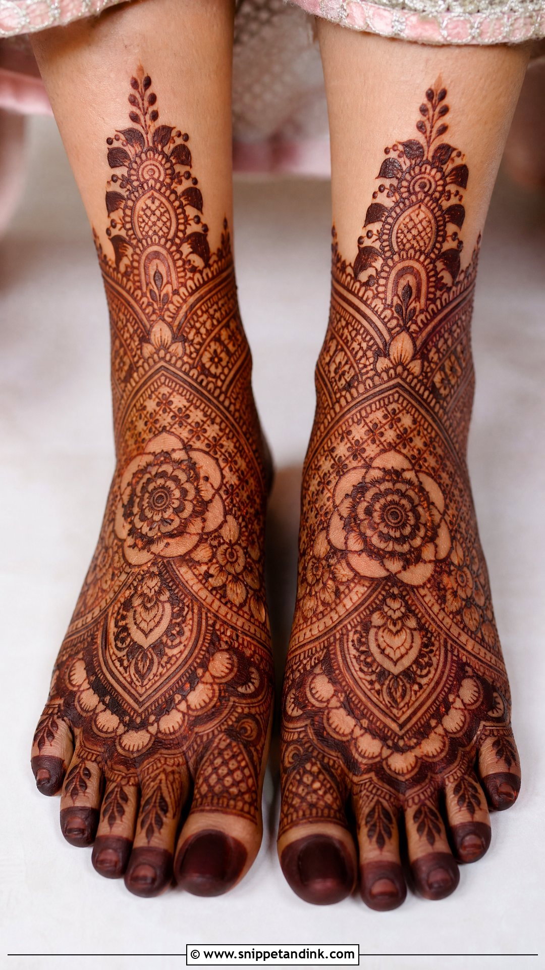 Full Feet Bridal Mehndi Design - Snippet and Ink - 20 Bridal Mehndi Designs Leg