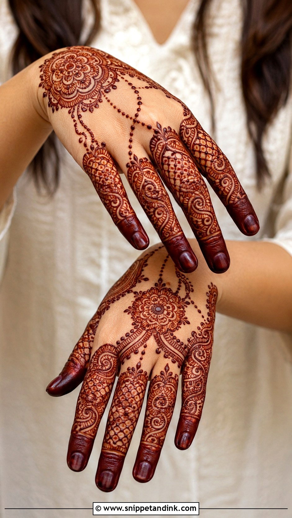 Full Finger Mehndi Design - Snippet and Ink - 35 Unique Fingers Mehndi Designs