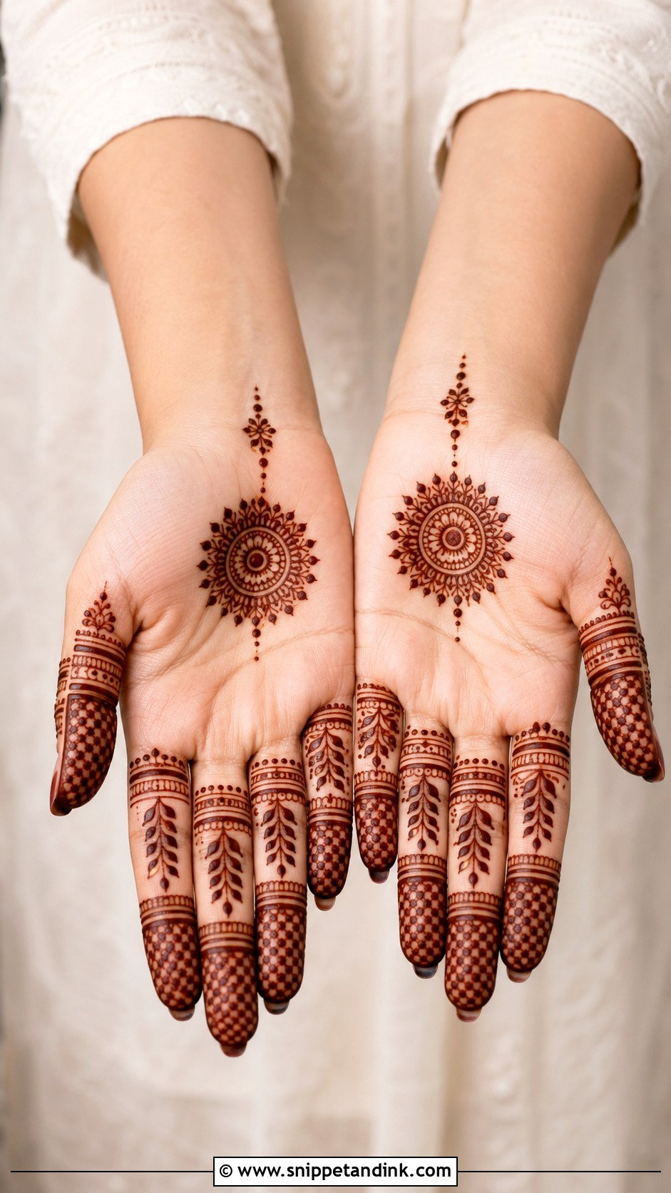 Full Finger Mehndi Design - Snippet and Ink - 30 Cool Mehndi Designs