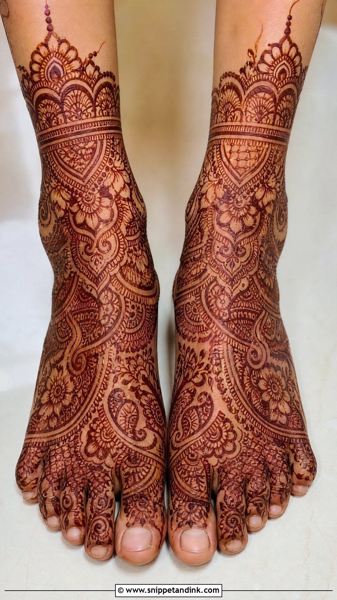 Full Foot Bridal Mehndi Design - Snippet and Ink - 20 Bridal Mehndi Designs for Feet