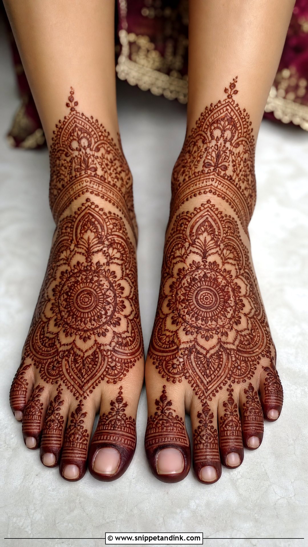 Full Foot Bridal Mehndi Design - Snippet and Ink - 25 Bridal Leg Mehendi Mehndi Design Ideas