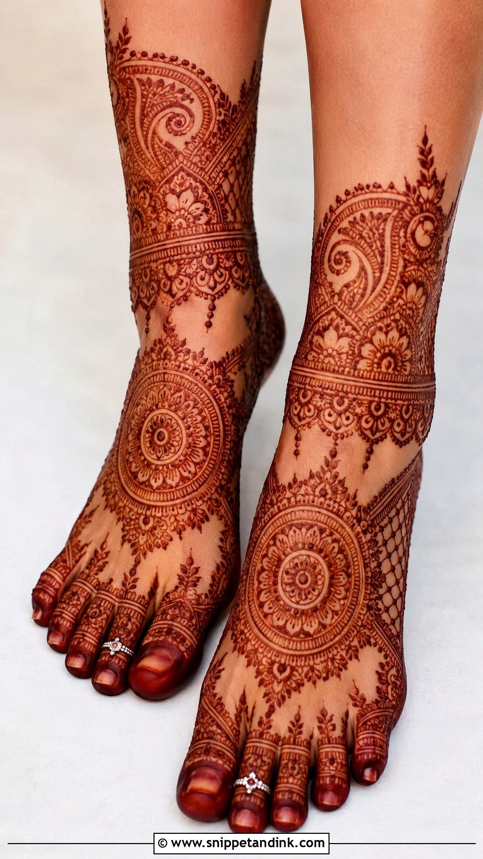Full Foot Leg Mehndi Design - Snippet and Ink - 35 Leg Mehndi Design Ideas