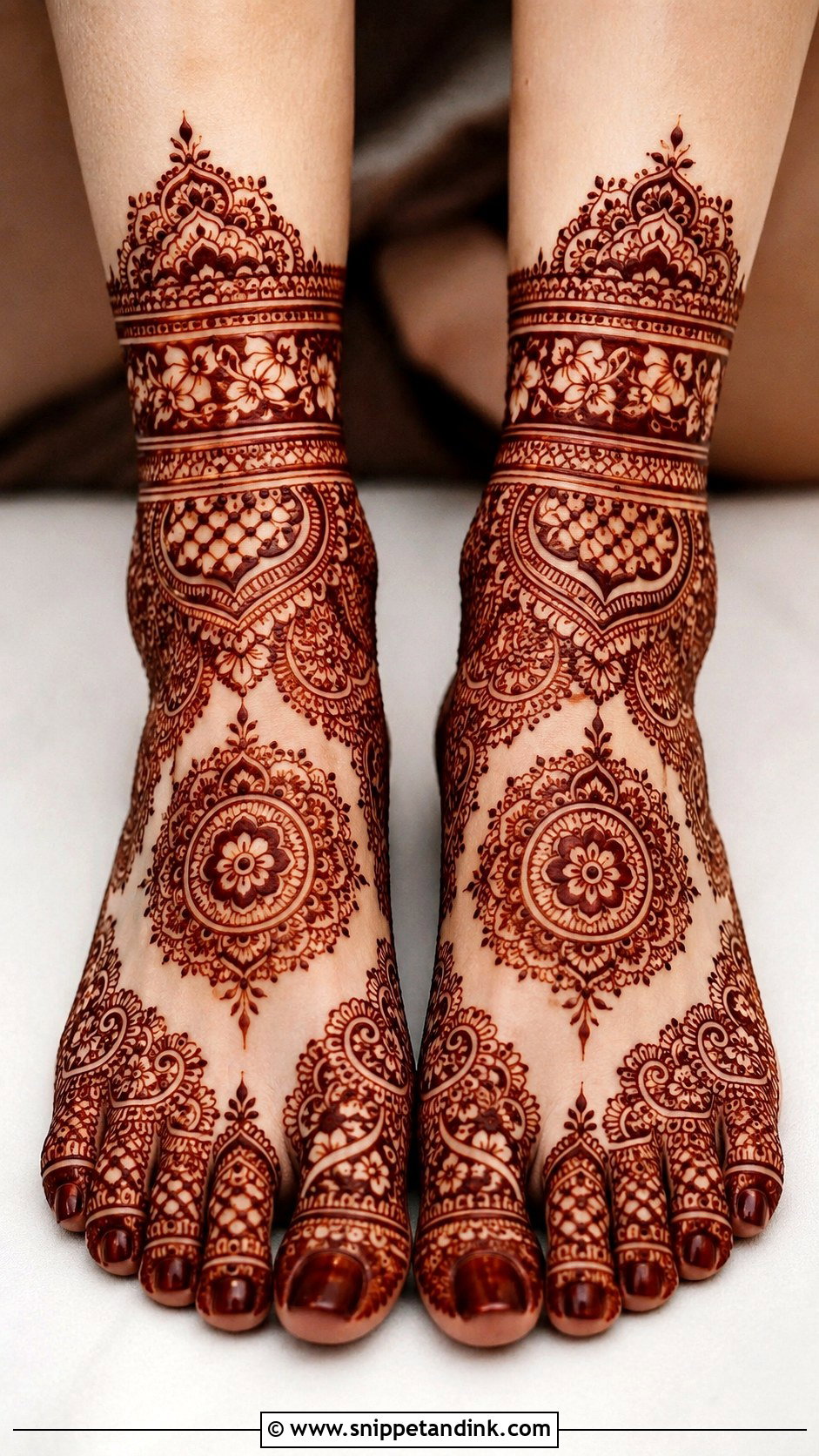 Full Foot Mehndi Design - Snippet and Ink - 35 Foot Mehndi Designs
