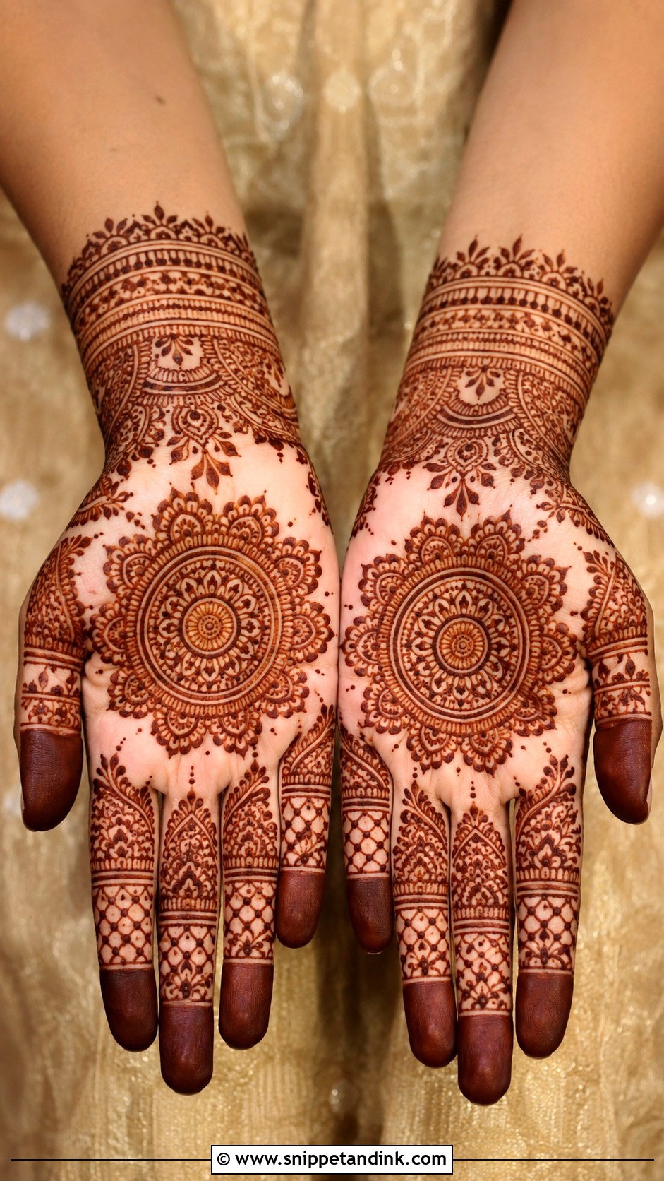 Full Front Hand Mehndi Design - Snippet and Ink - 35 Latest Front Hand Mehndi Designs