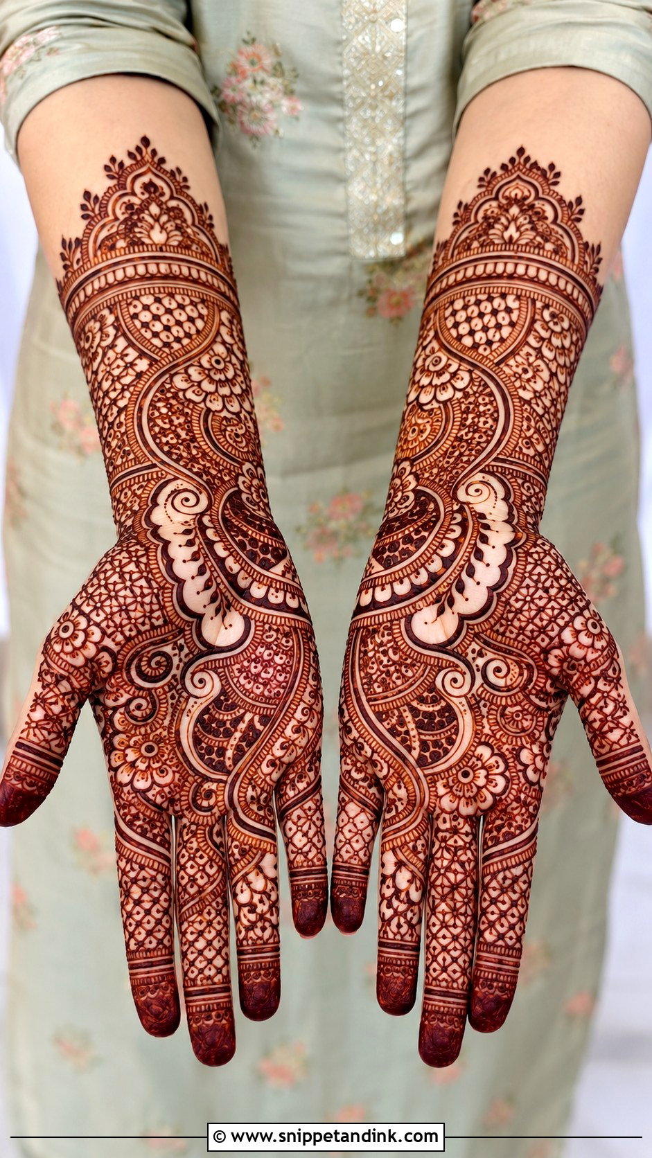 Full Front Hand Mehndi Design - Snippet and Ink - 35 Latest Unique Front Hand Mehndi Designs