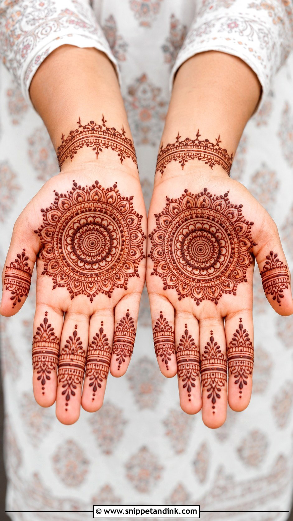 Full Front Hand Mehndi Design - Snippet and Ink - 35 Simple Unique Front Hand Mehndi Designs