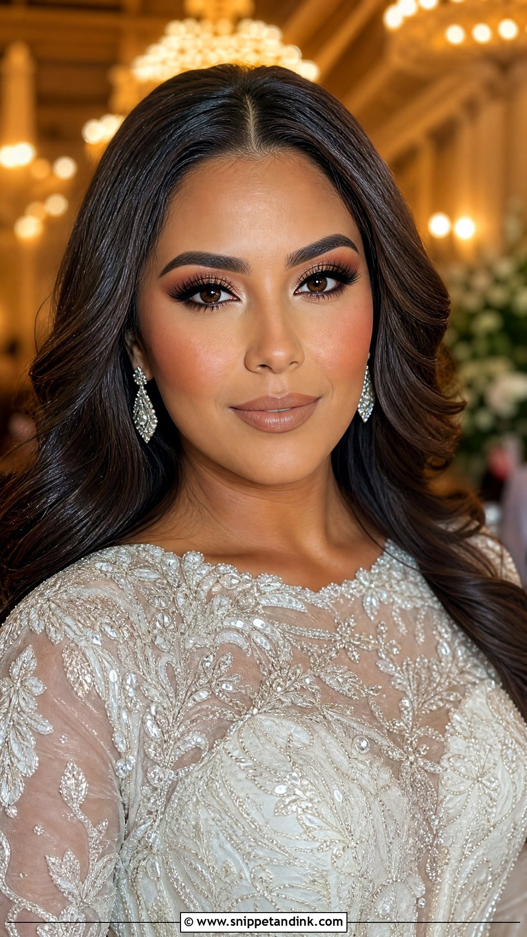 Full Glam Airbrush Bridal Makeup - Snippet and Ink - 20 Airbrush Bridal Makeup Ideas