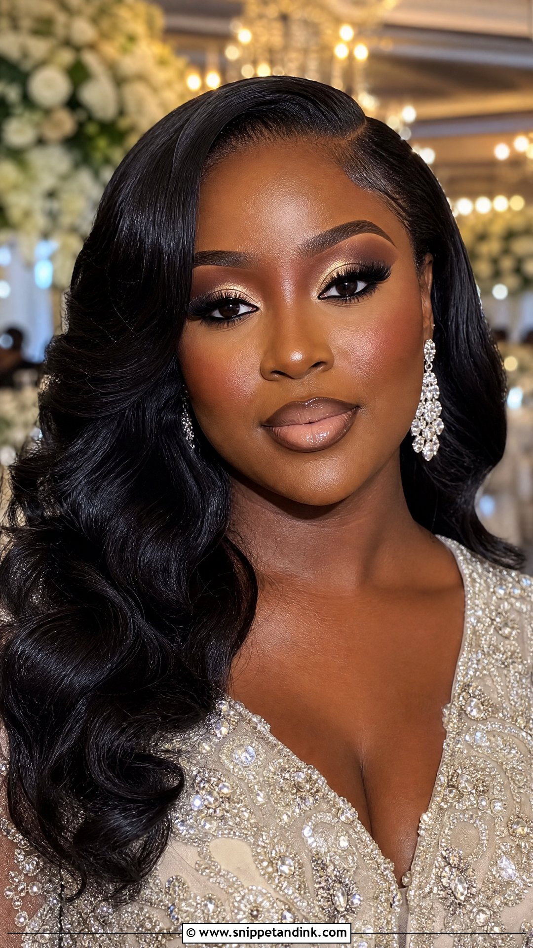 Full Glam Black Bridal Makeup - Snippet and Ink - 30 Black Bridal Makeup Ideas