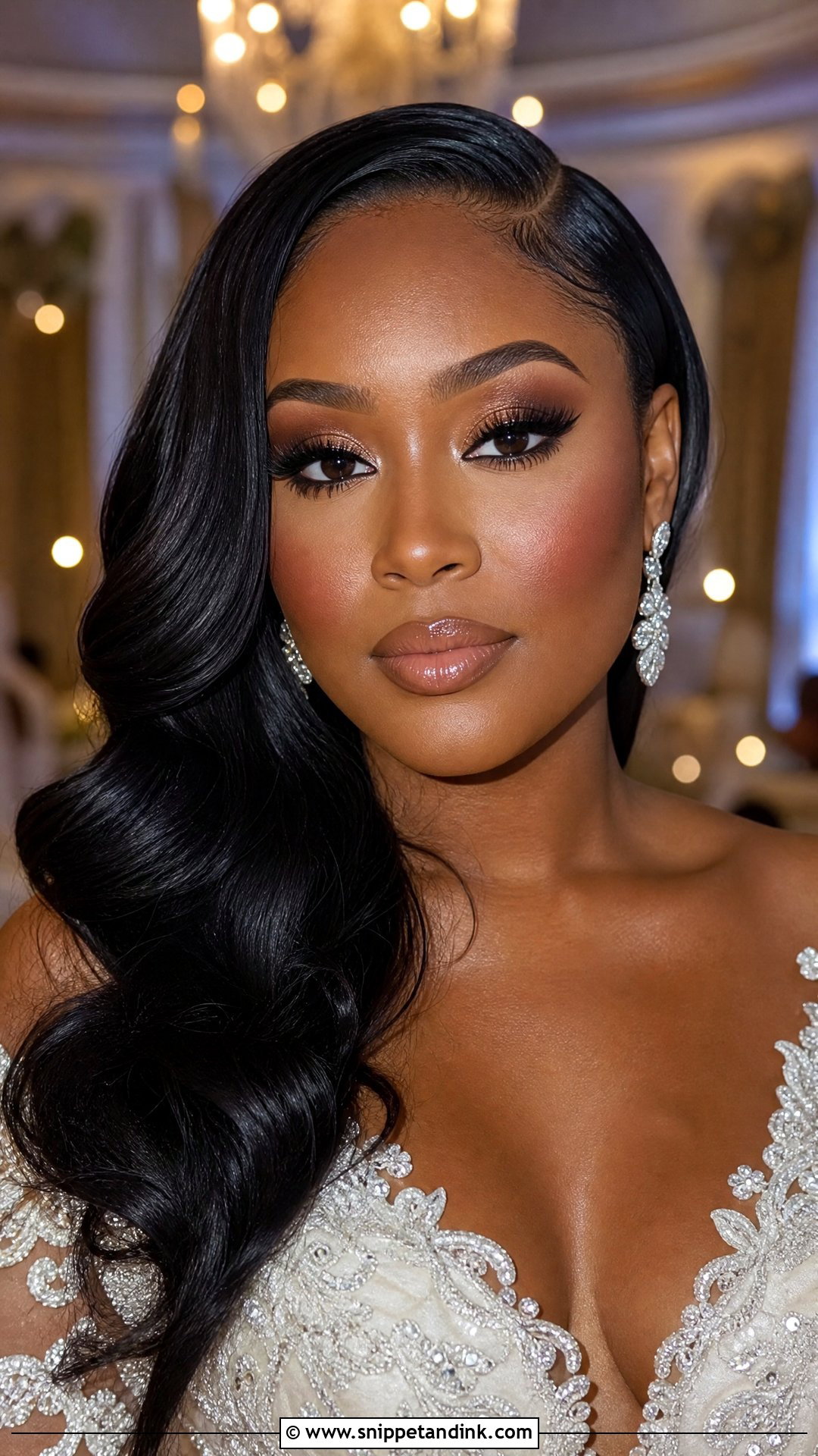 Full Glam Black Wedding Makeup - Snippet and Ink - 20 Black Wedding Makeup Dark Skin Girl Ideas