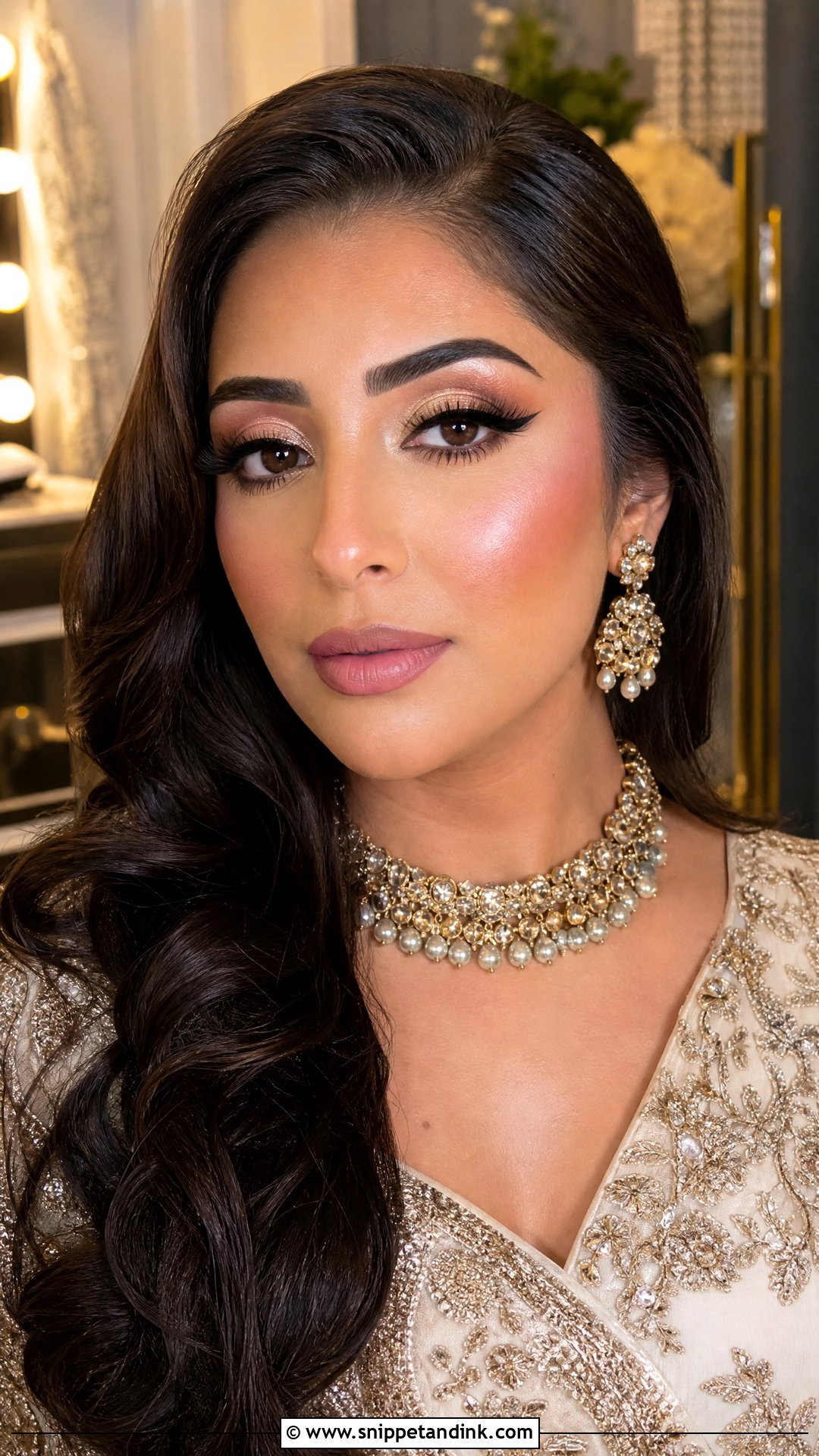 Full Glam Blushing Bride Makeup - Snippet and Ink - 20 Blushing Bride Makeup Ideas