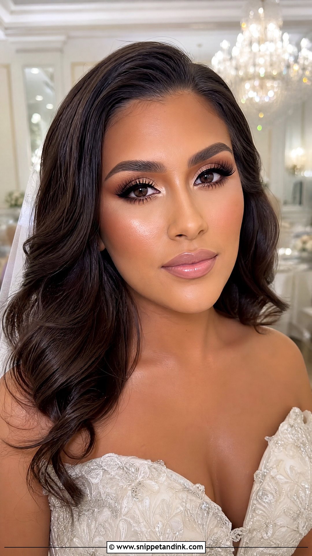 Full Glam Bridal Eye Makeup - Snippet and Ink - 30 Bridal Eye Makeup Ideas