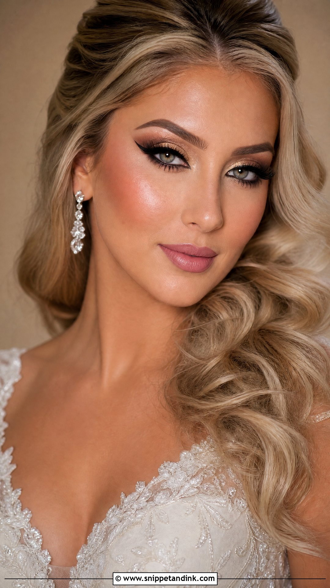 Full Glam Bridal Makeup - Snippet and Ink - 20 Bold Bridal Makeup Ideas
