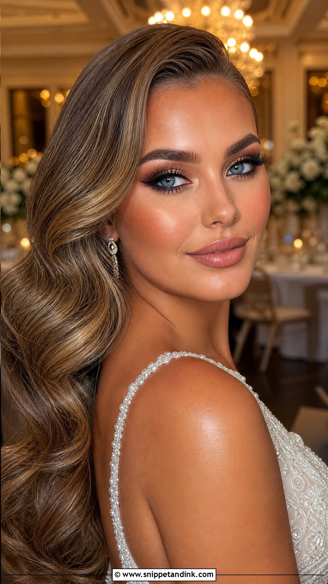 Full Glam Bridal Makeup For Blue Eyes - Snippet and Ink - 30 Bridal Makeup for Blue Eyes