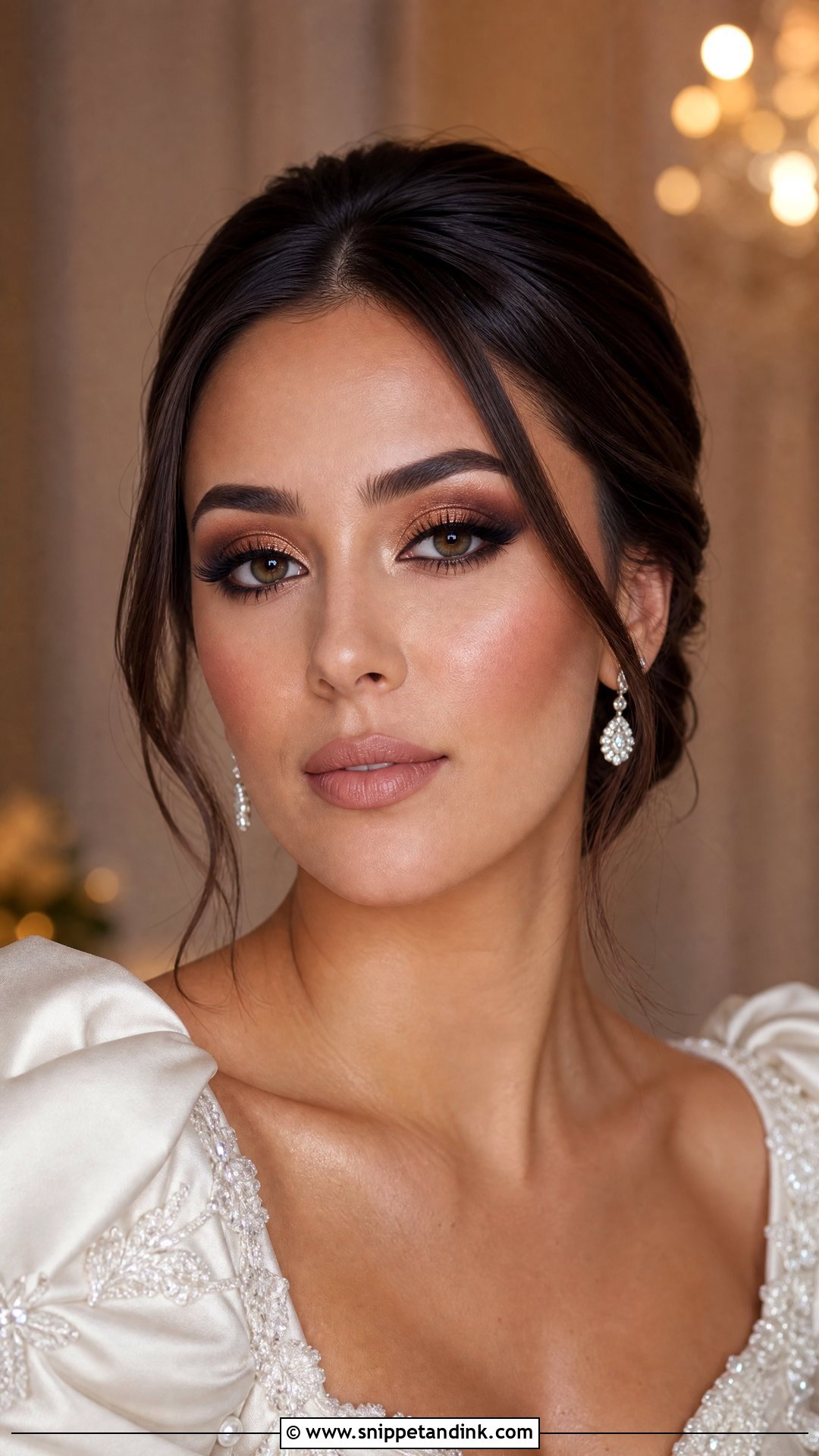 Full Glam Bridal Makeup For Brown Eyes - Snippet and Ink - 20 Glam Bride Makeup for Brown Eyes