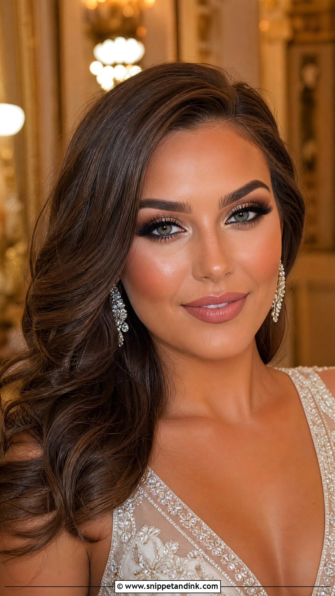 Full Glam Bridal Makeup For Brown Eyes - Snippet and Ink - 25 Glowy Bridal Makeup for Brown Eyes