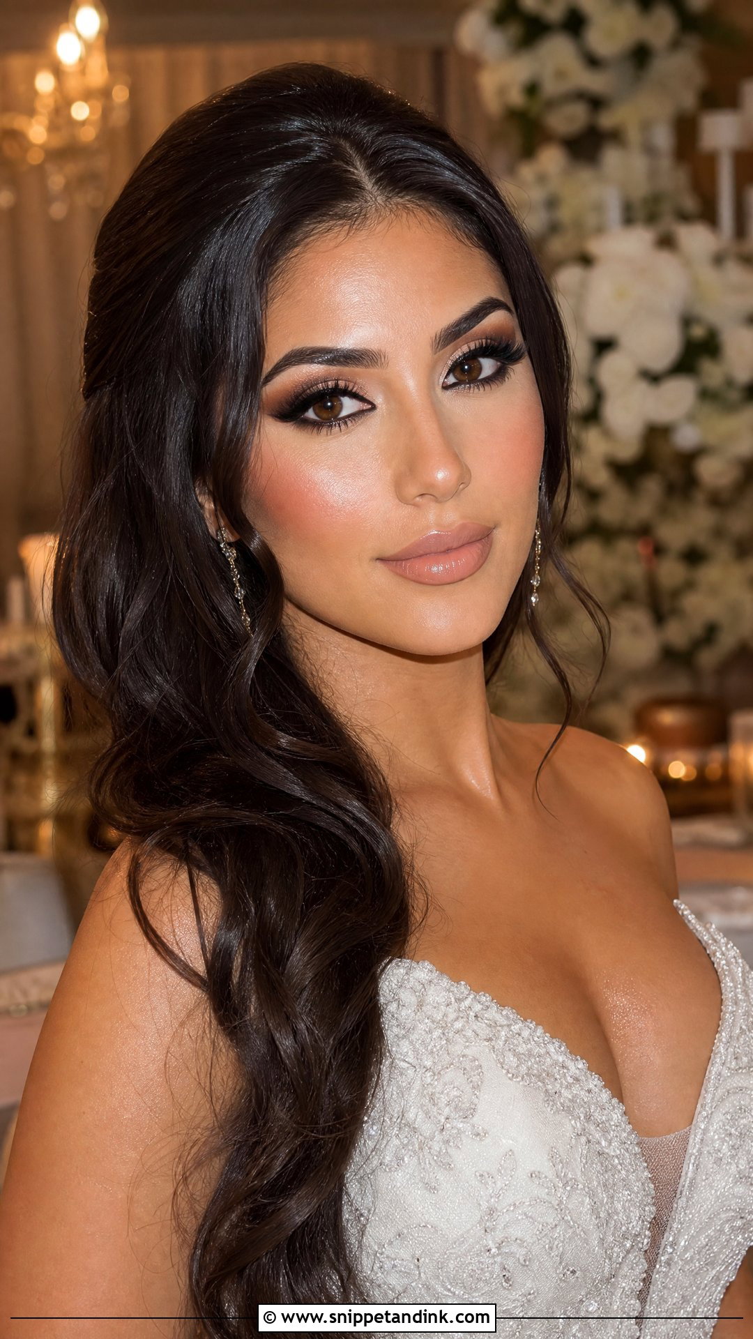 Full Glam Bridal Makeup For Brown Eyes Brunettes - Snippet and Ink - 25 Bridal Makeup for Brown Eyes Brunettes