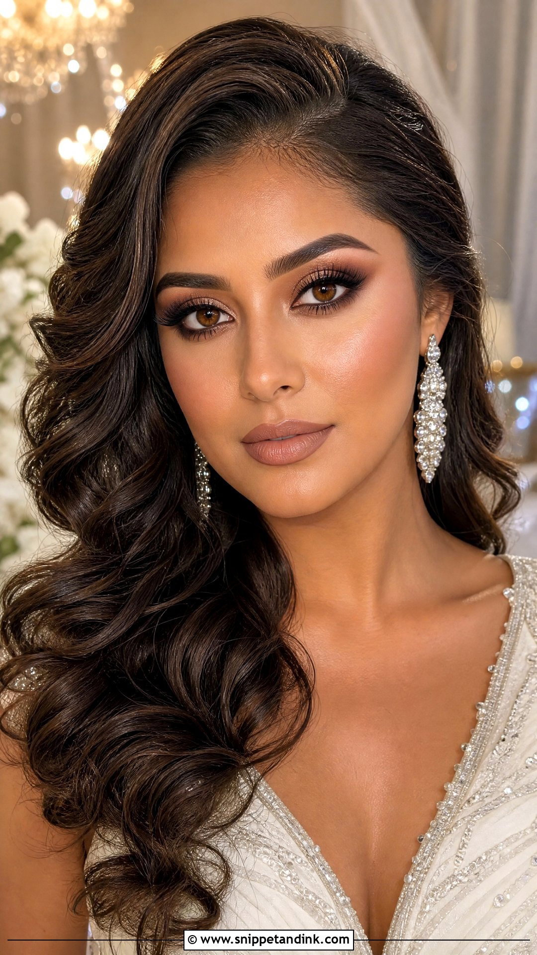 Full Glam Bridal Makeup For Brown Eyes - Snippet and Ink - 20 Bridal Glam Makeup for Brown Eyes