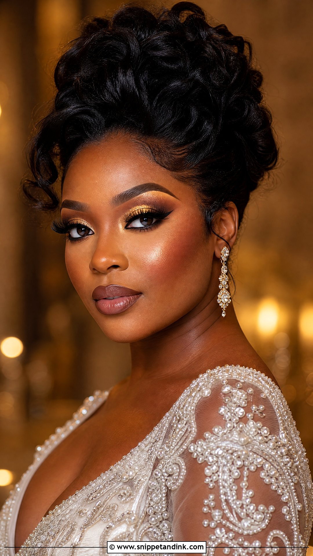 Full Glam Bridal Makeup For Brown Skin - Snippet and Ink - 20 Brown Girl Bridal Makeup Ideas