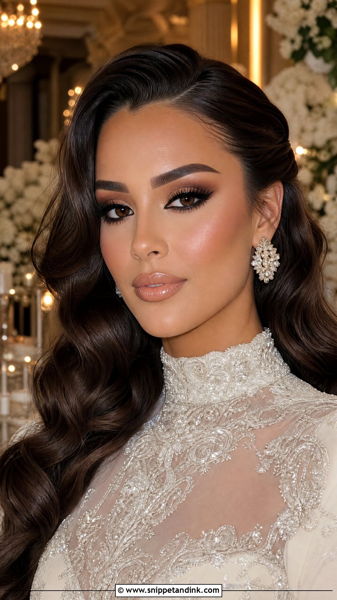 Full Glam Bridal Makeup For Brunette Brown Eyes - Snippet and Ink - 20 Bridal Makeup Brunette Brown Eyes