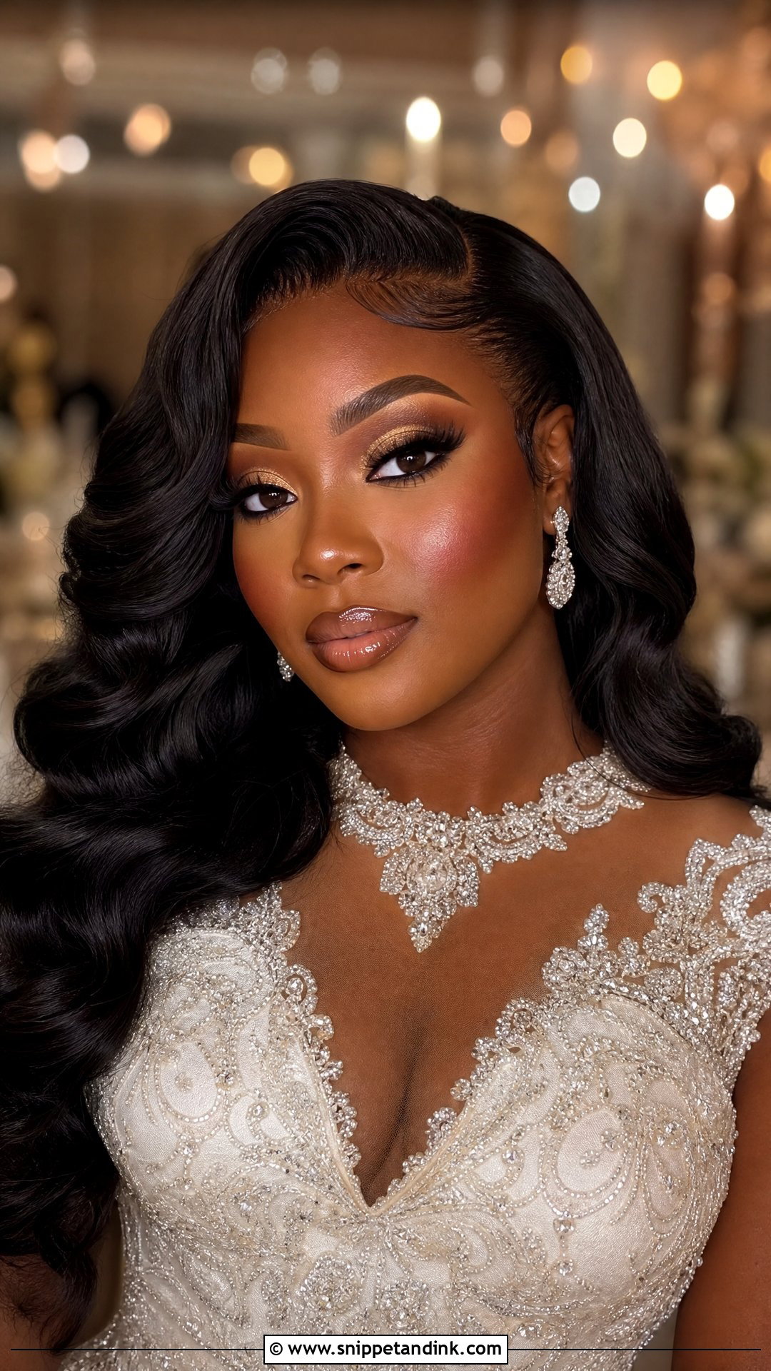 Full Glam Bridal Makeup For Dark Skin - Snippet and Ink - 20 Bridal Makeup for Dark Skin Ideas