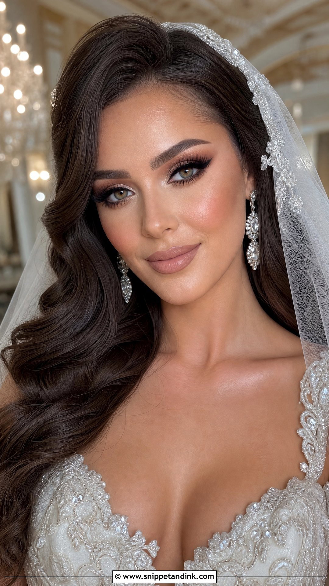 Full Glam Bridal Makeup For Round Face - Snippet and Ink - 20 Bridal Makeup for Round Face Ideas