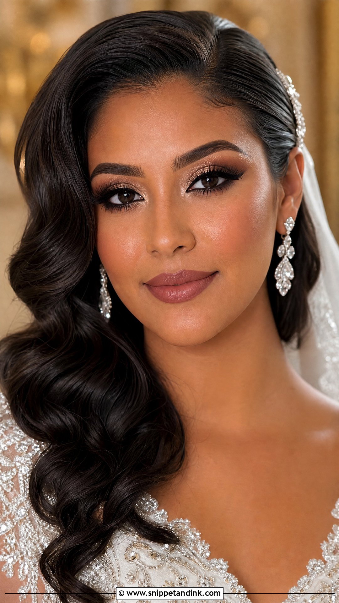 Full Glam Bridal Makeup On Brown Skin - Snippet and Ink - 20 Bridal Makeup on Brown Skin Ideas