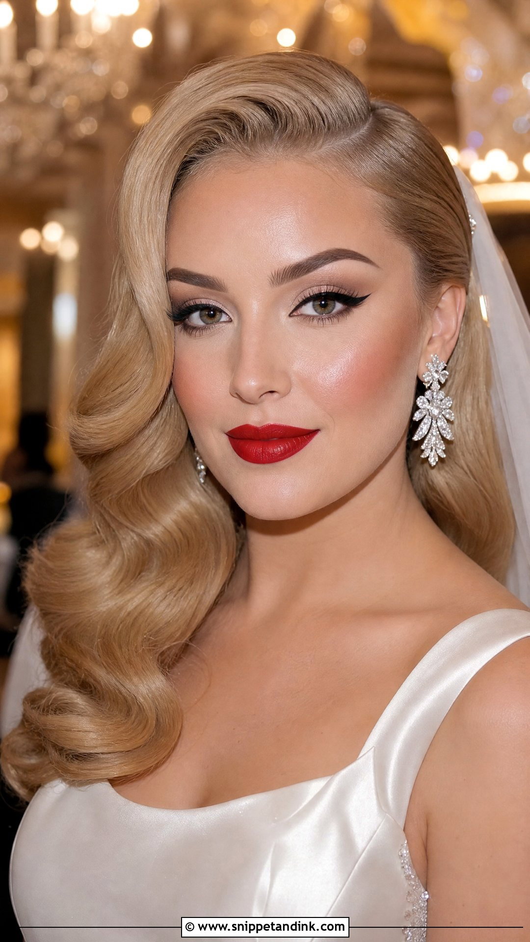Full Glam Bridal Makeup With Classic Hollywood Look - Snippet and Ink - 25 Full Glam Bridal Makeup Ideas