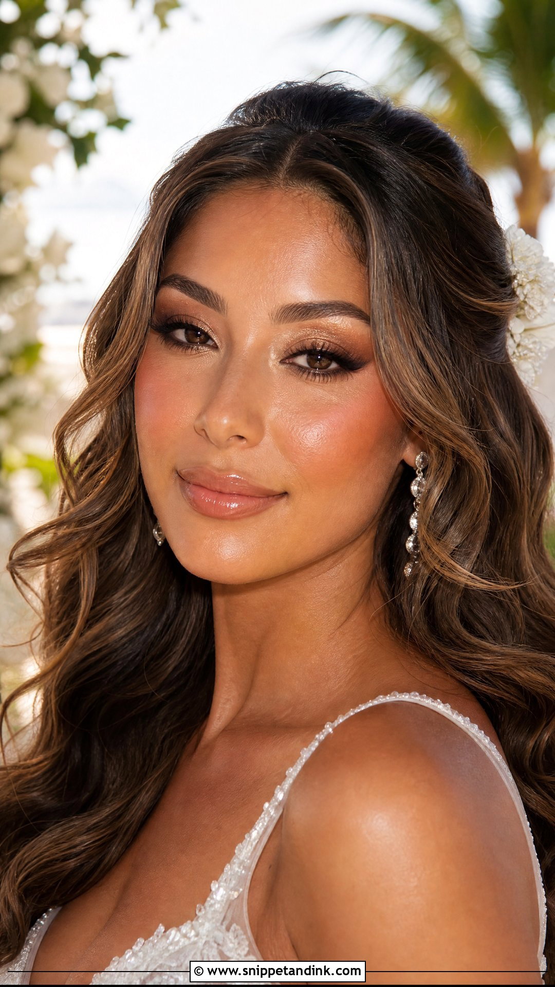 Full Glam Bridal Makeup With Dewy Skin - Snippet and Ink - 25 Full Glam Bridal Makeup Ideas