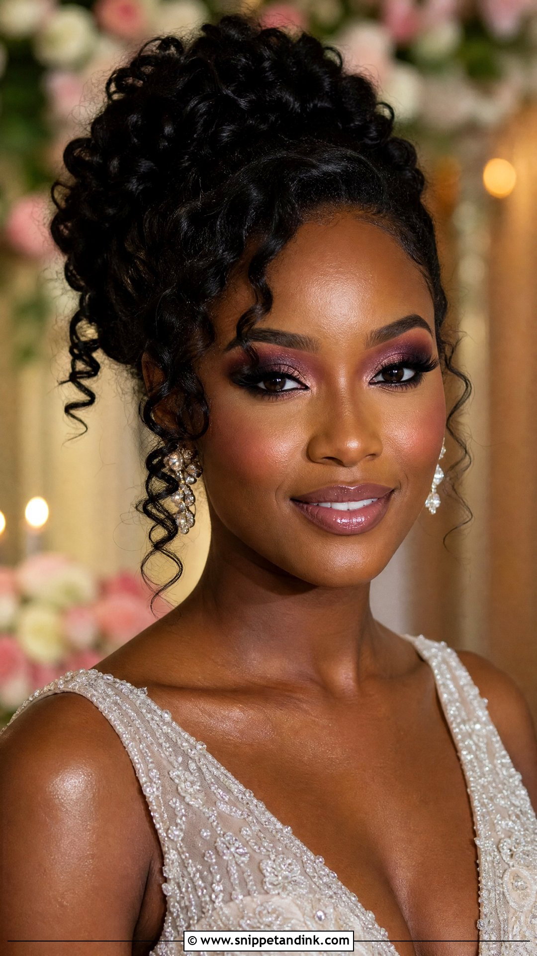 Full Glam Bridal Makeup With Plum Eyes - Snippet and Ink - 25 Full Glam Bridal Makeup Ideas