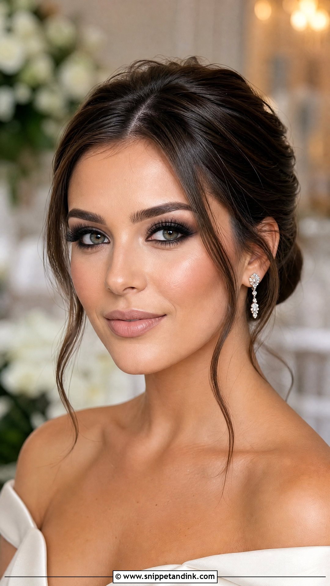 Full Glam Bridal Makeup With Smokey Eyes - Snippet and Ink - 25 Full Glam Bridal Makeup Ideas