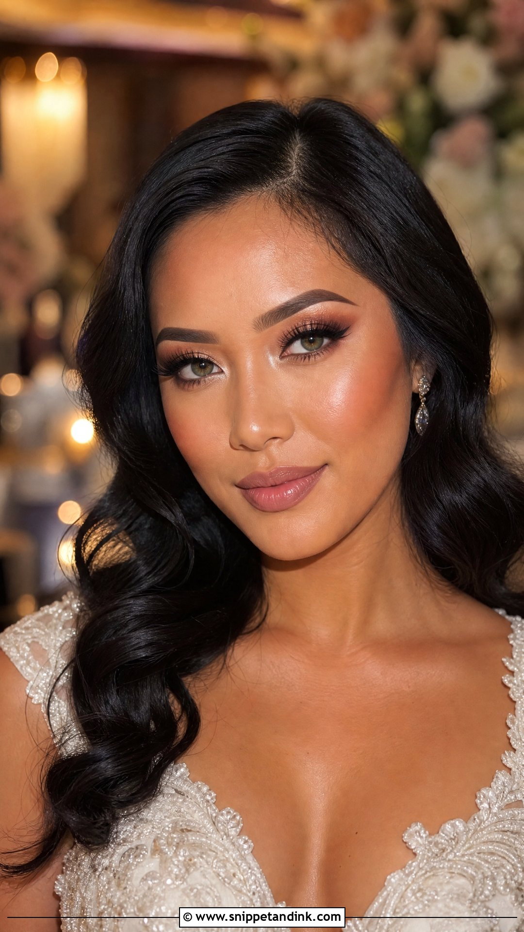 Full Glam Bridal Makeup for Green Eyes - Snippet and Ink - 20 Bride Make Up for Green Eyes