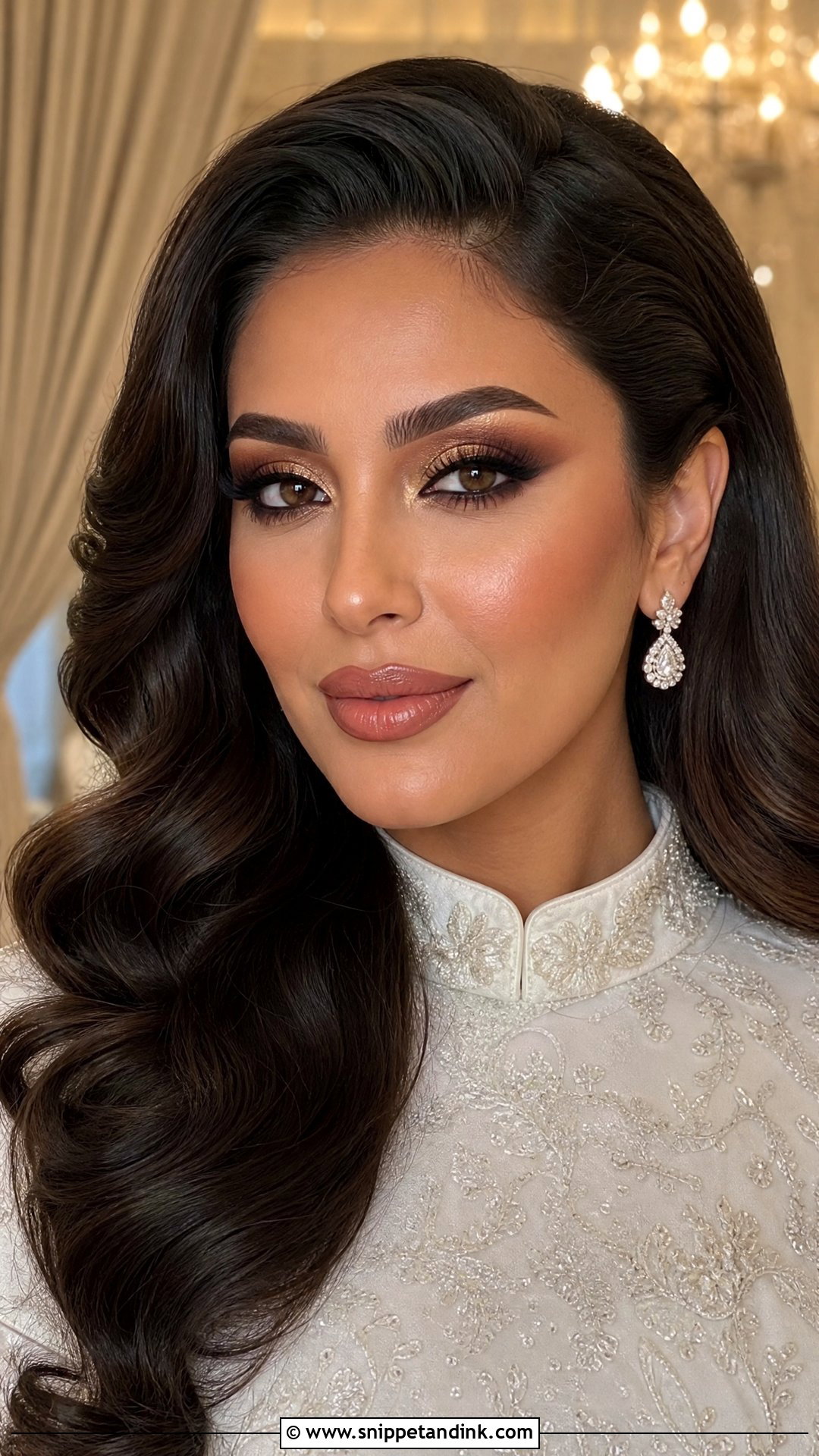 Full Glam Bronze Bridal Makeup - Snippet and Ink - 20 Bronzey Glowy Bridal Makeup Ideas