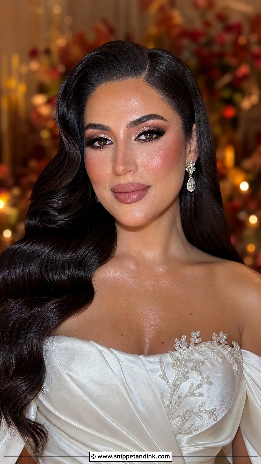 Full Glam Fall Bridal Makeup - Snippet and Ink - 20 Fall Bridal Makeup Ideas