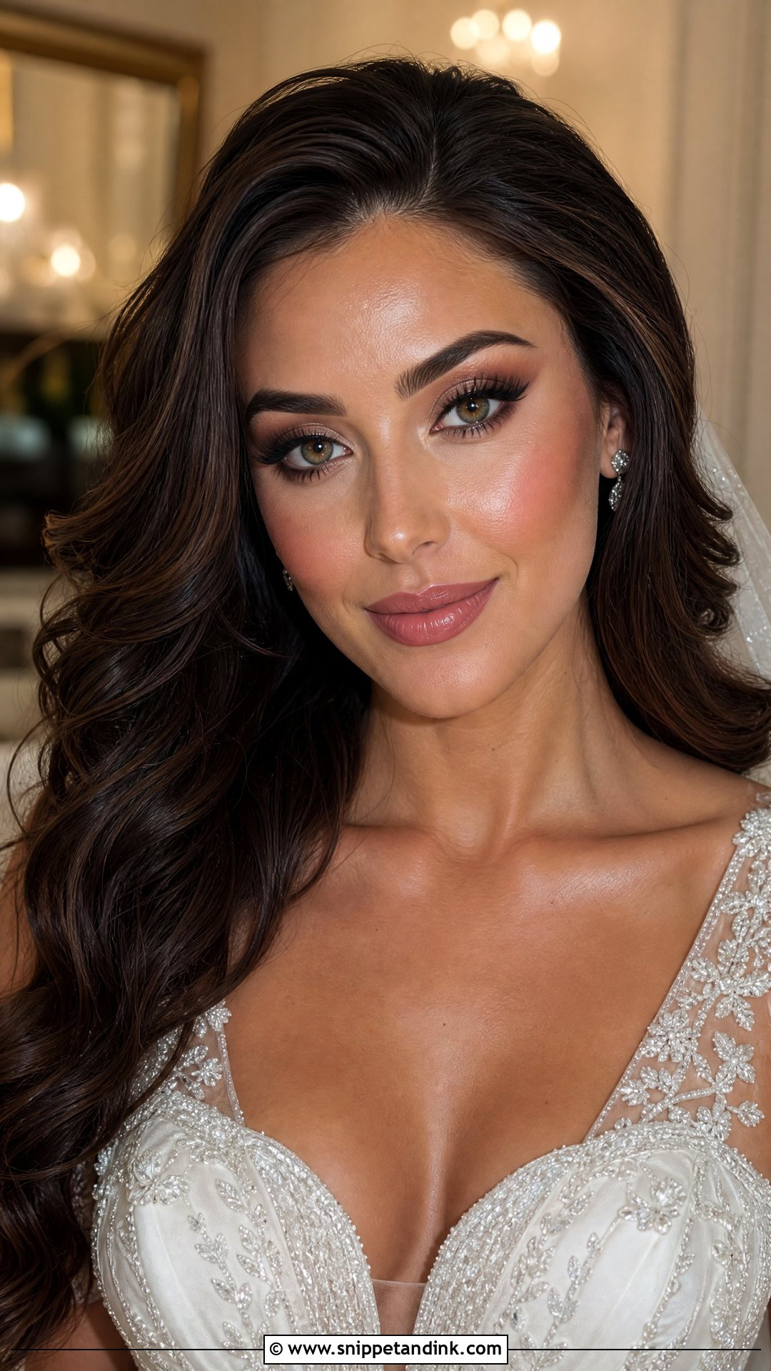 Full Glam Glowy Wedding Makeup - Snippet and Ink - 25 Glowy Wedding Makeup Ideas