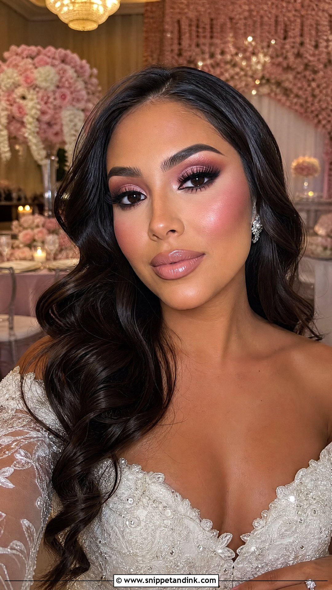 Full Glam Pink Wedding Makeup - Snippet and Ink - 20 Pink Wedding Makeup Looks